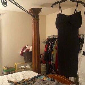 Black dress with bow real classy